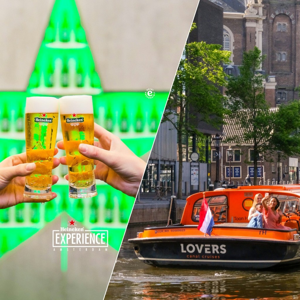 Amsterdam : Croisière touristique d'une heure + entrée au Heineken Experience