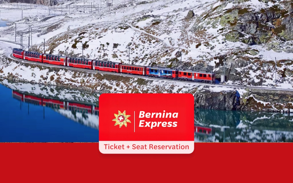Bernina Express Train Tickets with Reserved Seats (St. Moritz to Tirano + 2nd Class Seats)