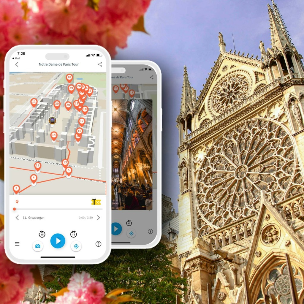 Catedral de Notre-Dame de París: aplicació d'àudio-guia de TouringBee