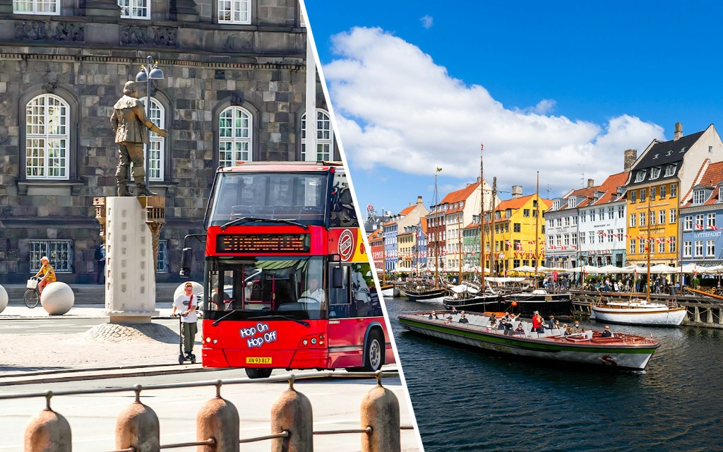 Kombi: Kopenhagen Hop-on Hop-off Bus-Tour + Kanalfahrt Tickets (Combo: 48 hour Hop on hop off with 1 hour canal cruise copenhagen)