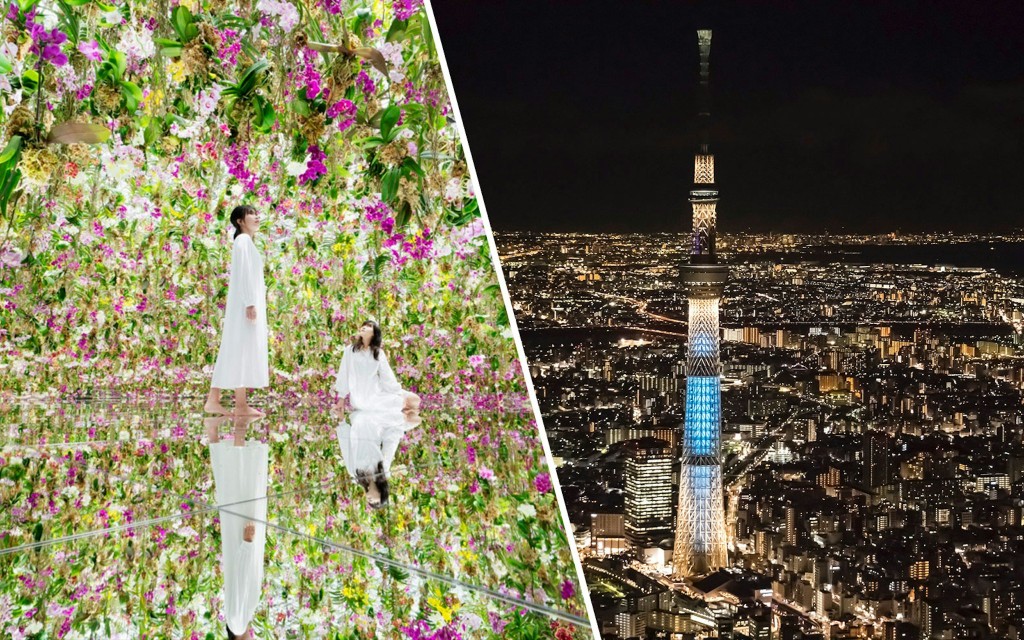 Combo: teamLab Planets Tokio + Entradas para los miradores de Tokio
(teamLab Planets (Enter anytime) + TOKYO SKYTREE Tembo & Galleria Deck (Select time))