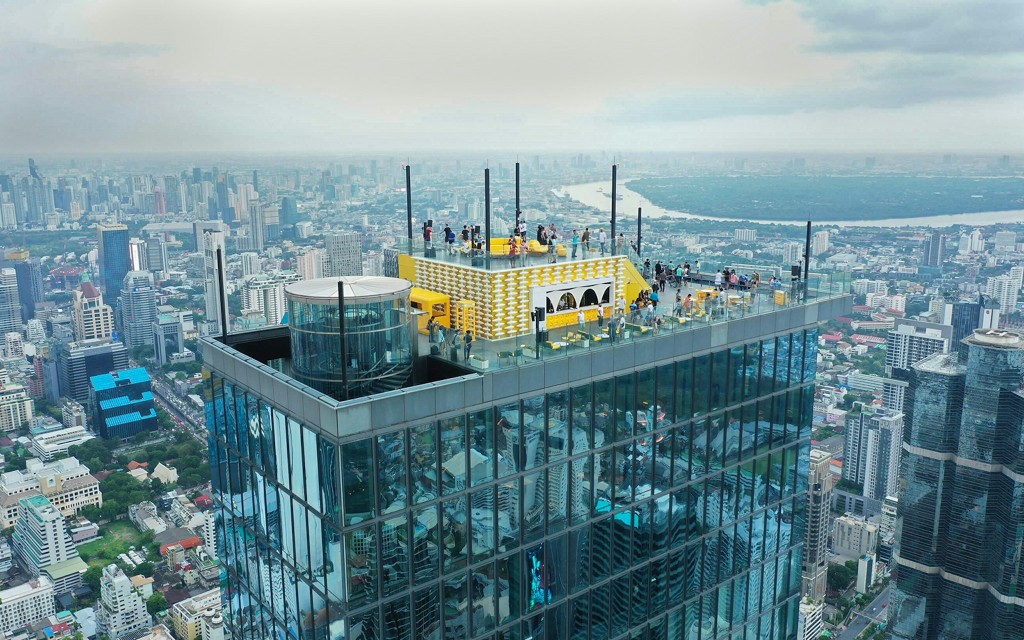 [Mahanakhon SkyWalk + Biglietti Skyverse con pasti e bevande (SkyVerse + SkyWalk Indoor & Rooftop Ticket with Meal: Daytime)