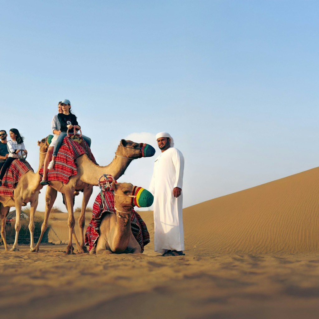 Dubai: Geführte Kamel-Wüstensafari + Abendessen + Transfers + Falken-Show