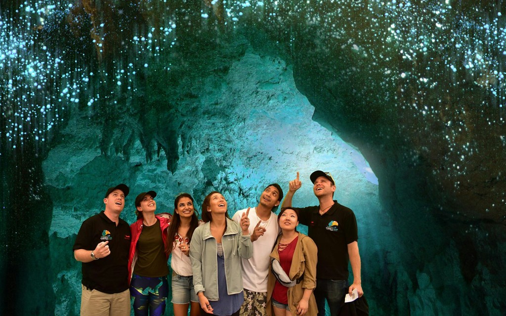 Von Auckland aus: Hobbiton Filmset & Waitomo Glühwürmchen Höhlen Tour (Small Group Tour)