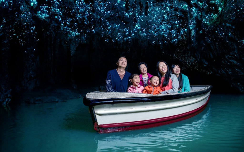 Von Auckland aus: Waitomo-Höhlen, Rotorua & Te Puia geführte Tour (General Admission)