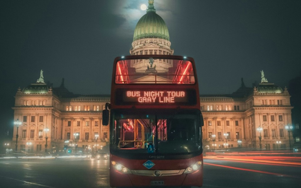 Gray Line: Buenos Aires Hop-on Hop-off Stadtrundfahrten (Buenos Aires Myths & Legends Night Bus Tour)