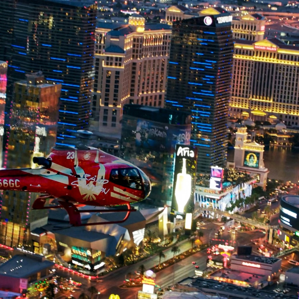 Las Vegas Strip & Neon Museum: Helicopter Night Flight, Entry Ticket + Transfer
