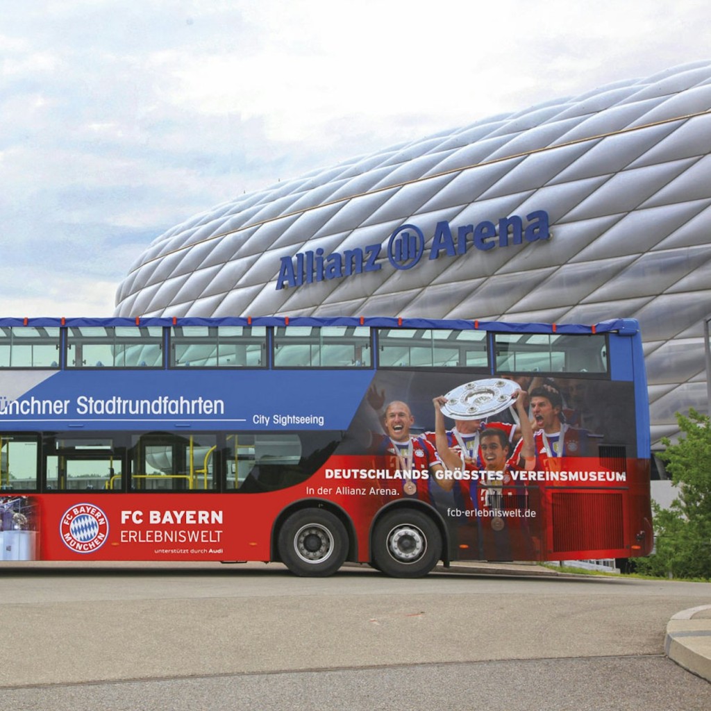 Tour en bus per la ciutat de Munic + Tour per l'estadi FC Bayern Munic Allianz