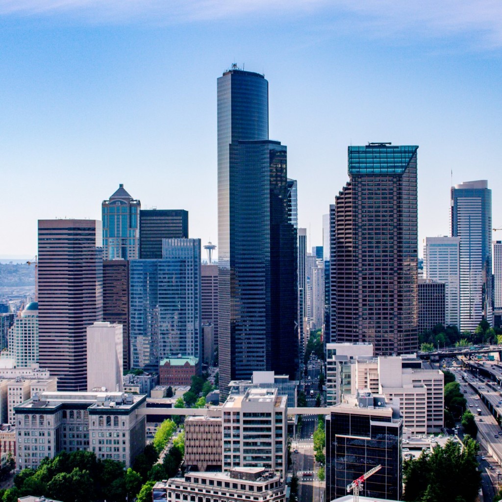 Ruta pel port de Seattle i Sky View a Seattle
