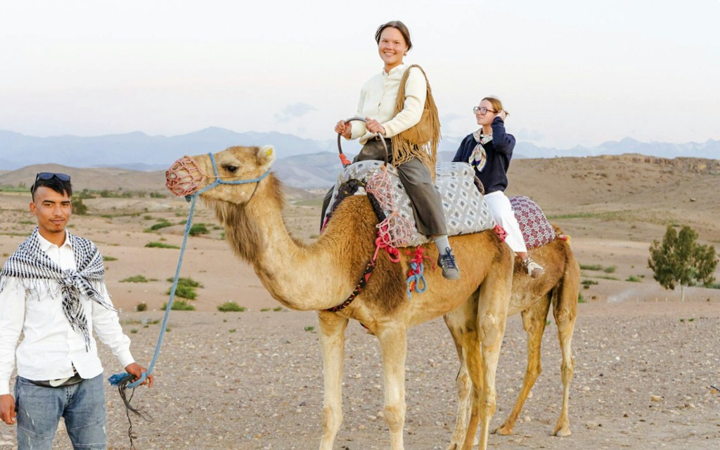 Wycieczka po pustyni o zachodzie słońca z przejażdżką na wielbłądzie, kolacją i transferem (Camel Ride + Dinner Show)