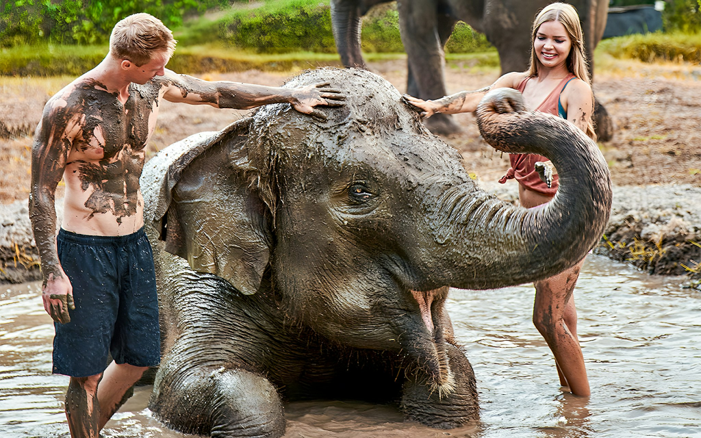 Combo zoo di Bali: Biglietto d'ingresso, colazione con gli oranghi e divertimento con il fango degli elefanti (Bali Zoo Tickets + Breakfast with Orangutans + Elephant Mud Fun & Feeding + Hotel Transfers) - 2