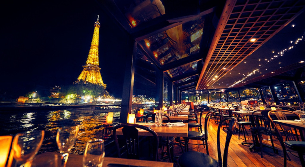 Dinner Cruise on the Seine River (Dinner Cruise on the Seine River - Table by the Window & Glass of champagne.) - 1