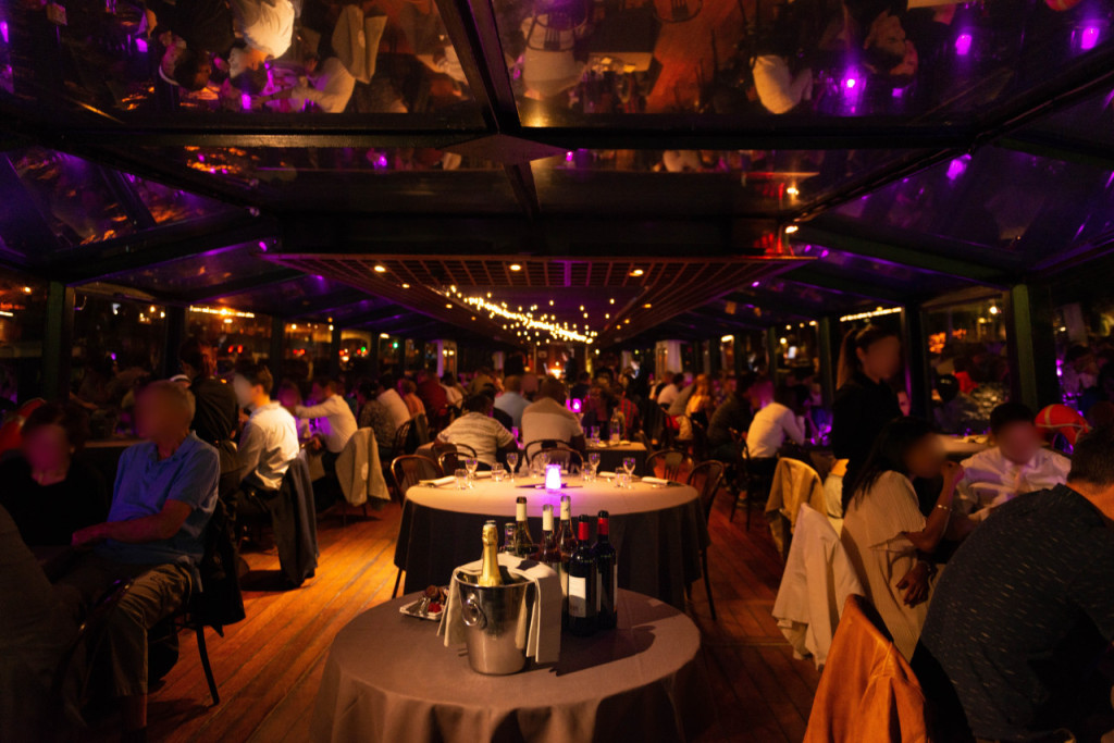 Dinner Cruise on the Seine River (Dinner Cruise on the Seine River - Table by the Window & Glass of champagne.) - 2