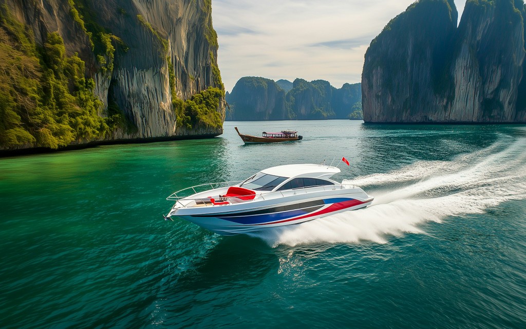 Ab Phuket: Ko Phi Phi + Maya Bay Schnellboot-Tour mit Mittagessen + Hoteltransfers (Full-Day Tour with Park Fees Included) - 1