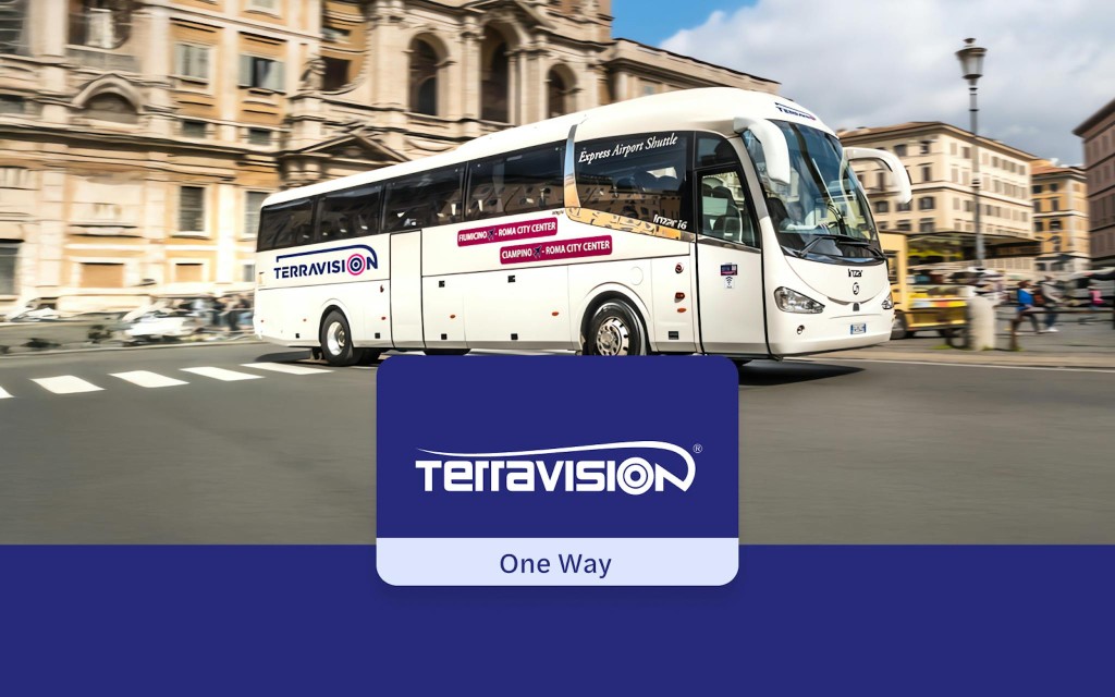 Przejazdy autobusowe: z lotniska Fiumicino do/z dworca Termini w Rzymie autobusami Terravision (From Rome Termini to Fiumicino Airport) - 1