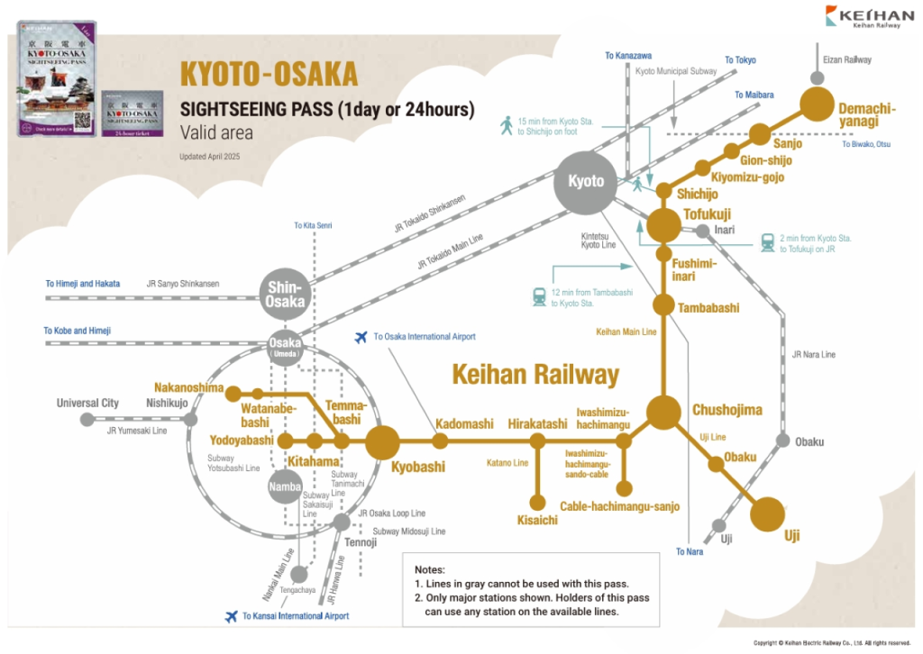 Kyoto-Osaka Sightseeing Pass (Kyoto Sightseeing 1-Day Pass (Digital Ticket)) - 1