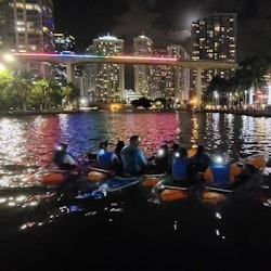 Miami: Guided LED-Lit Kayak Night Tour + Drinks - 1