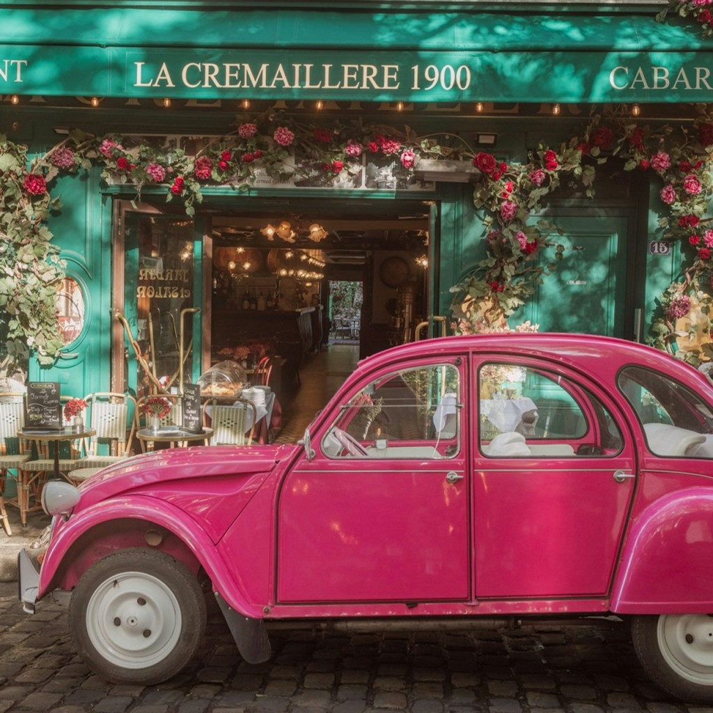 Paris : Visite privée d'une demi-journée en Citroën 2CV rose - 1