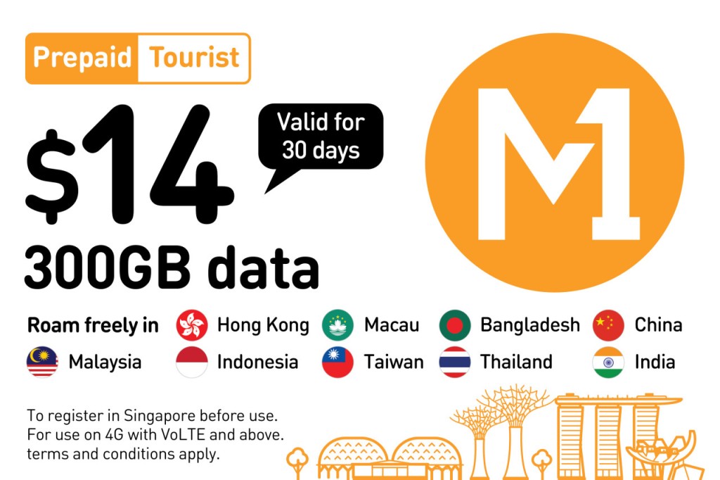 Singapore M1 5G SIM Card (M1 - SGD 30 Prepaid Tourist SIM Card (Changi Airport Pickup)) - 2