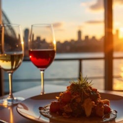 Sydney: Vivid Sydney Captain Cook Sunset or Starlight Dinner Cruise - 3