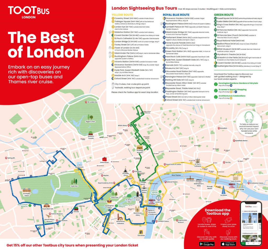 Tootbus London Hop-on Hop-off Bus Tour (Tootbus London Hop-on Hop-off Bus - 72 Hour Pass with Thames River Cruise) - 3